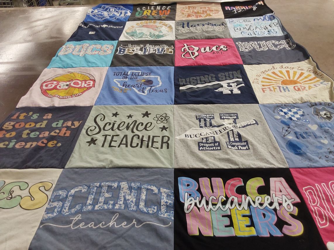 T-shirt quilt featuring buccaneers by Jennifer from TX