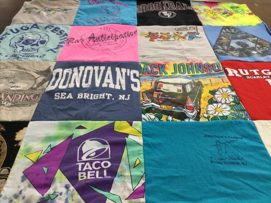 T-shirt quilt from rutgers university by Alex from VT