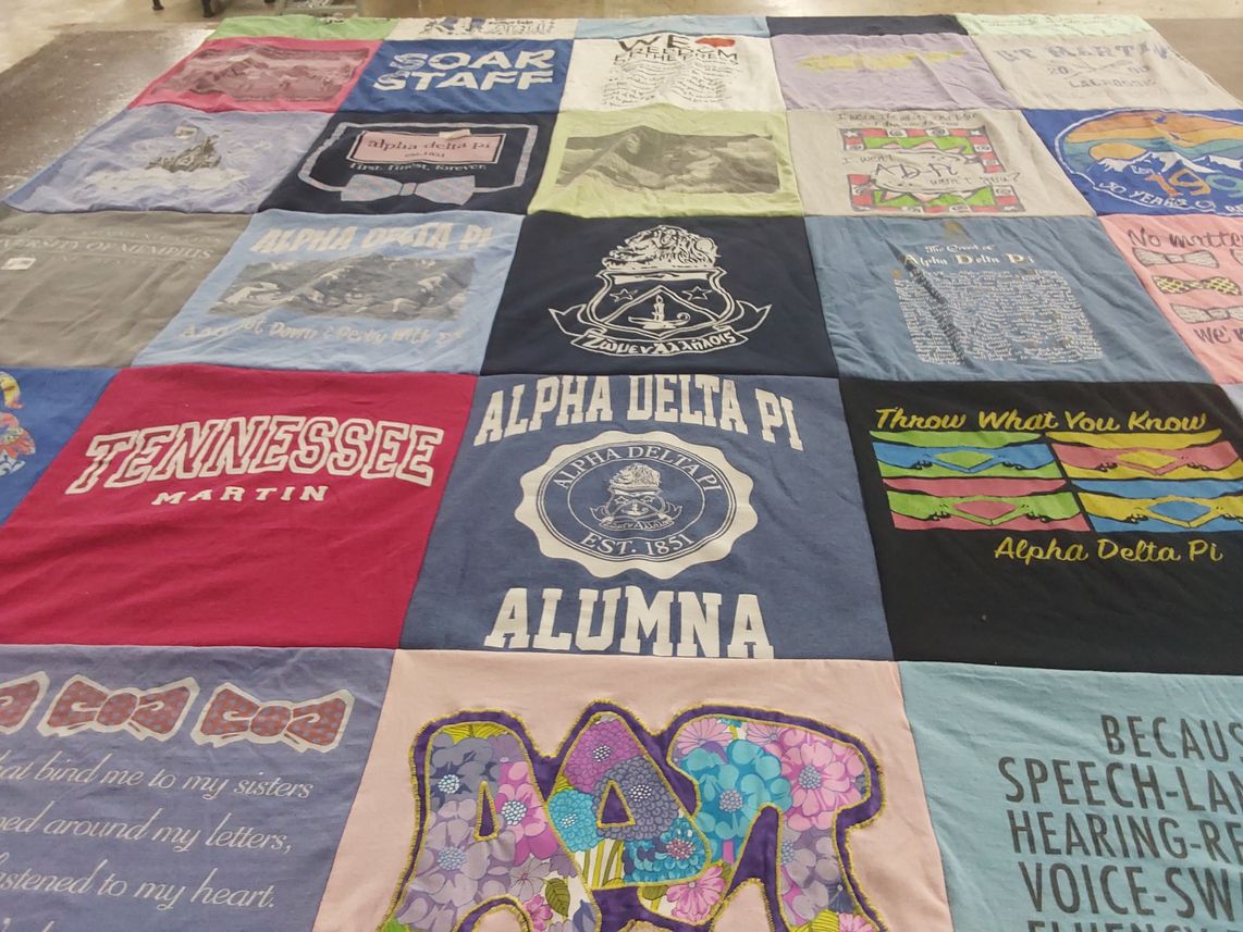 T-shirt quilt from university of tennessee at martin by Rebecca from WA