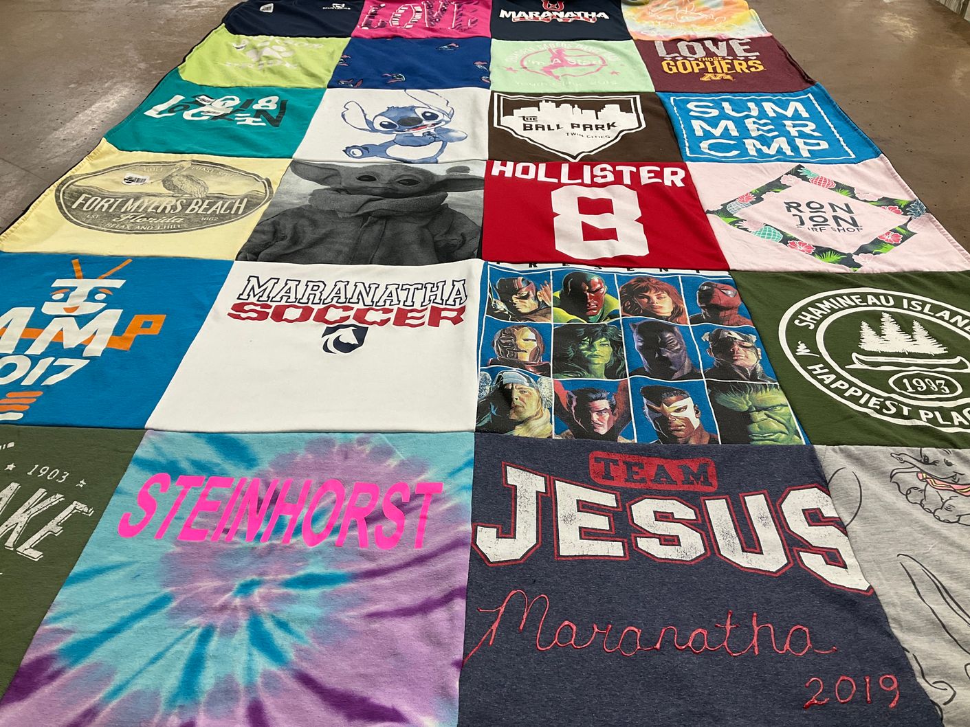 T-shirt quilt featuring maranatha soccer by jennifer from MN