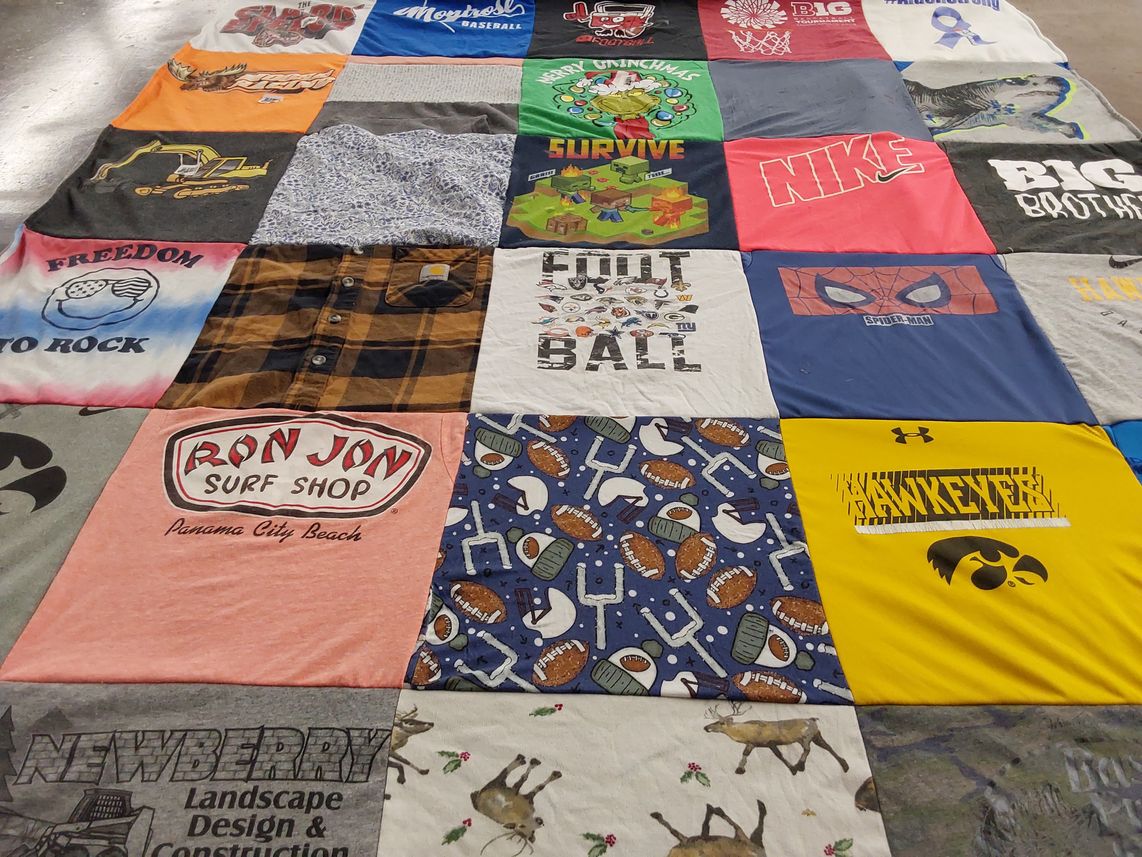 T-shirt quilt featuring hawkeyes by Josie from IA