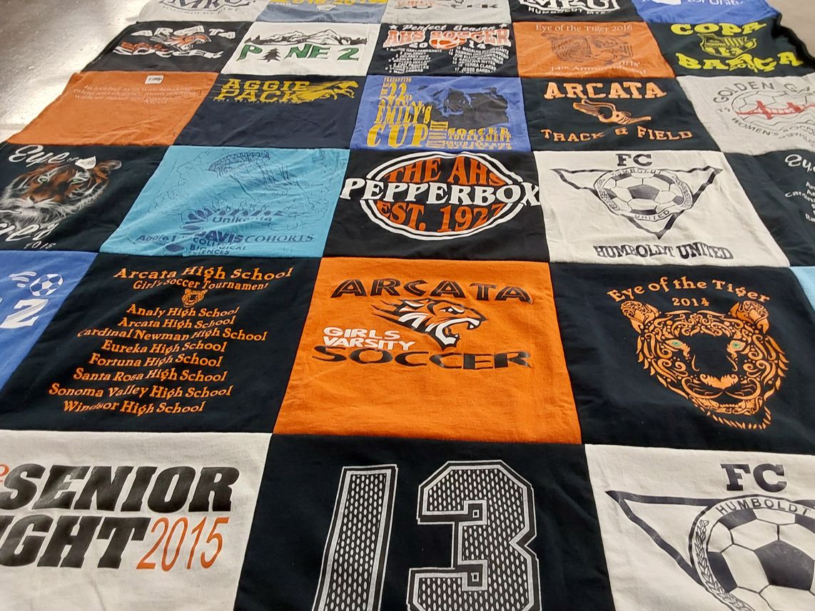 T-shirt quilt featuring humboldt united by Ute from CA