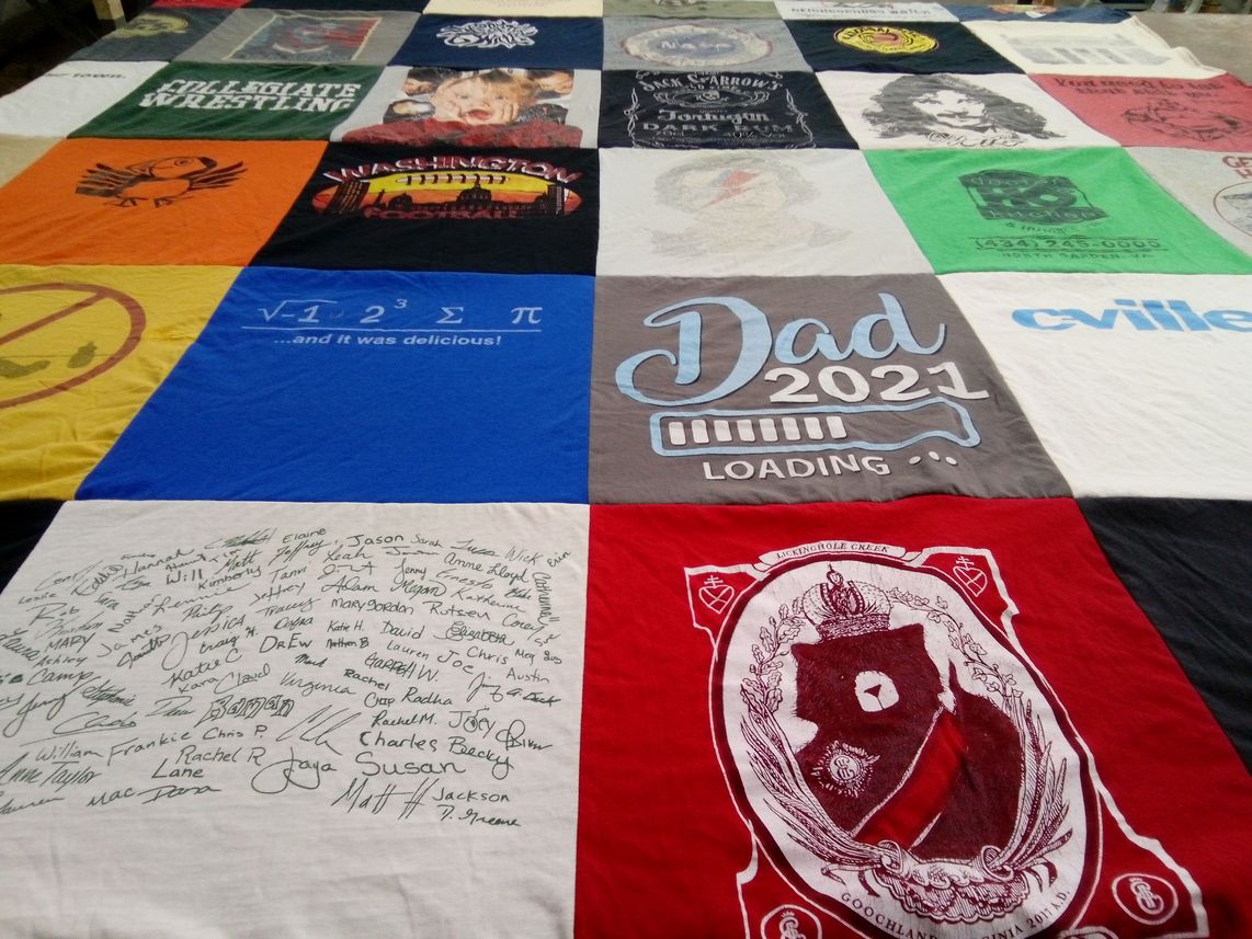 T-shirt quilt from good luck university by Dustin from VA