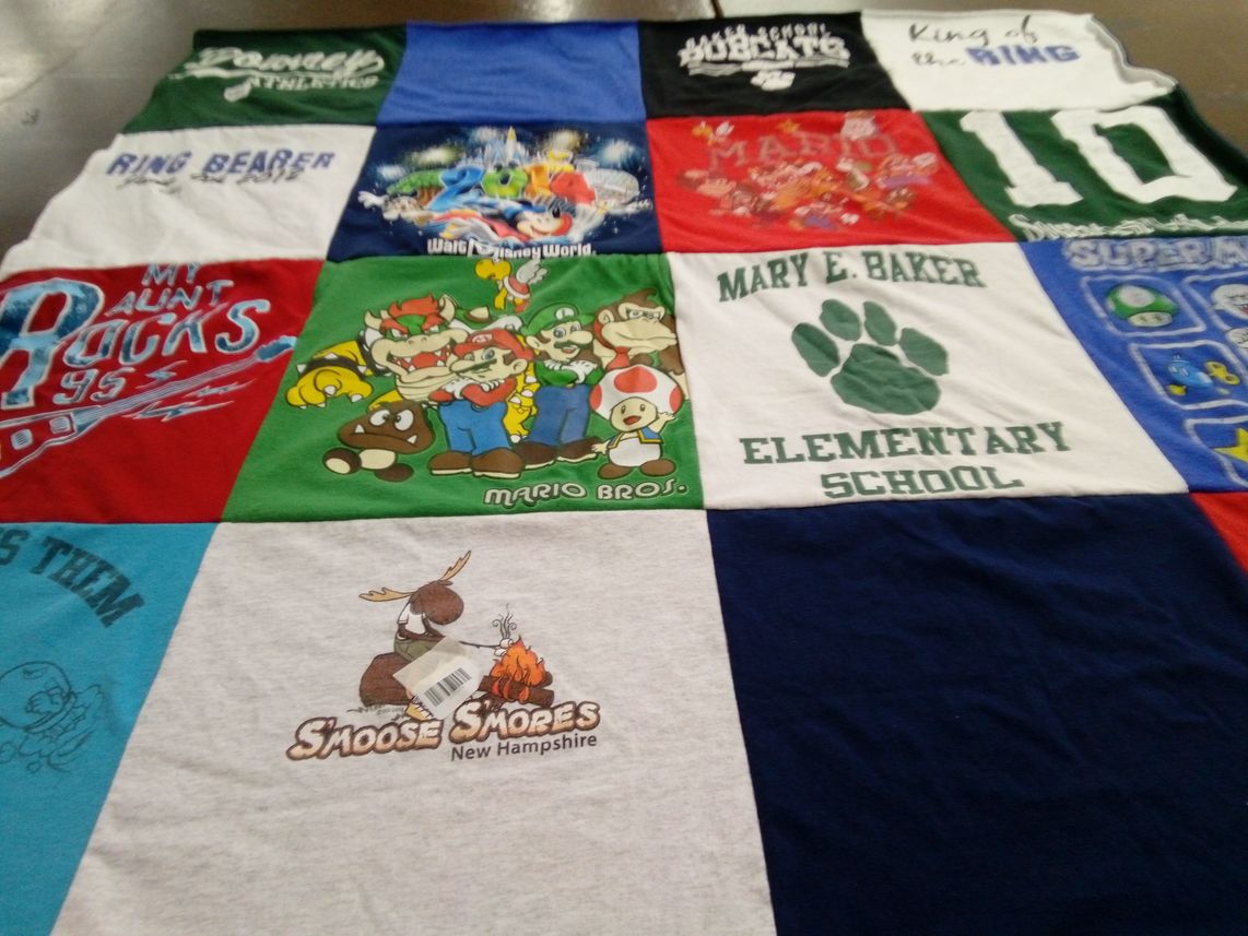 T-shirt quilt from mary e. baker elementary school by Melissa from MA
