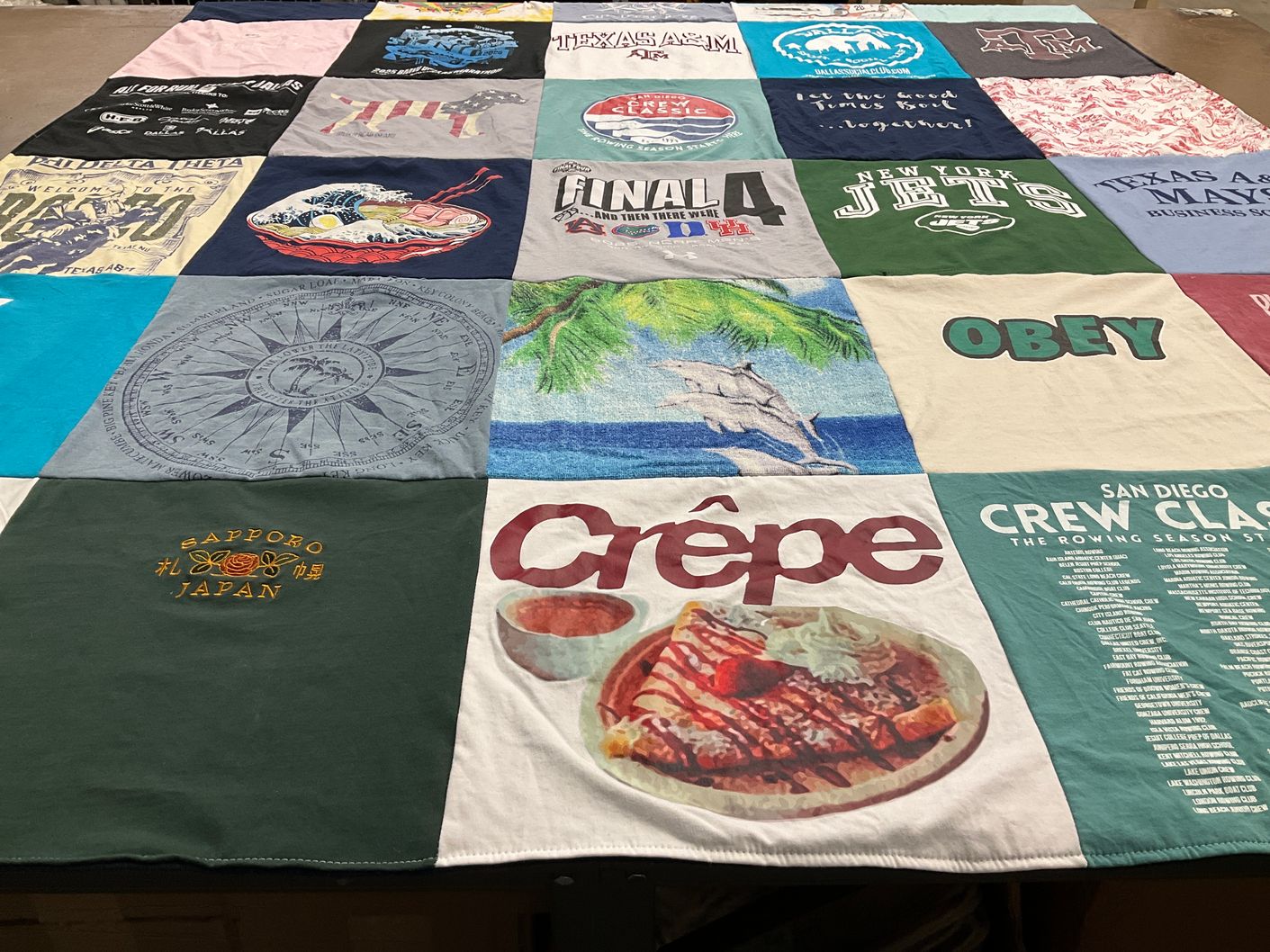 T-shirt quilt featuring new york jets by Roopa from TX
