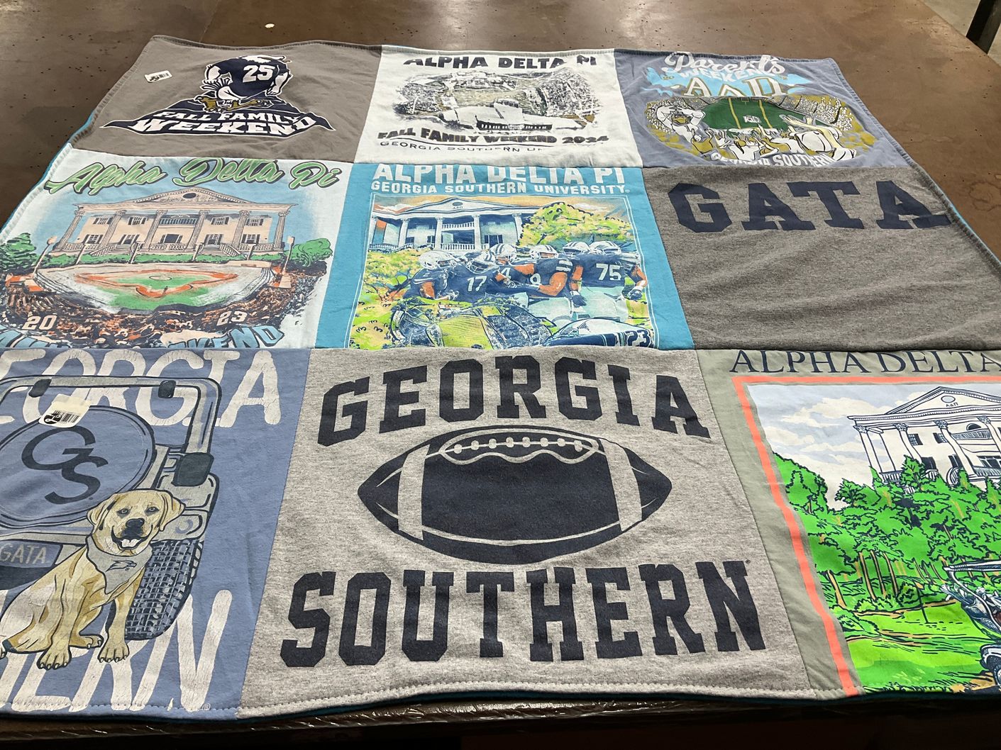 T-shirt quilt from georgia southern university by Catherine from GA