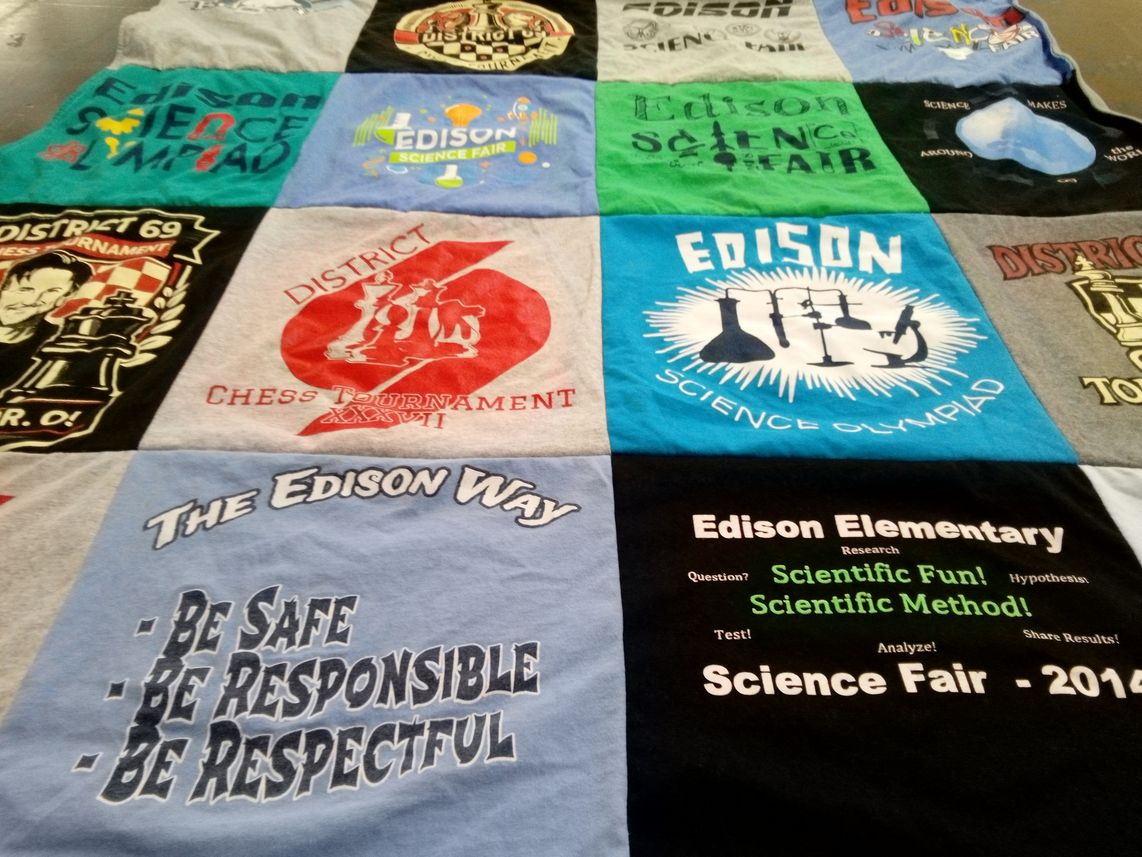T-shirt quilt from edison elementary school by Lisa from IL
