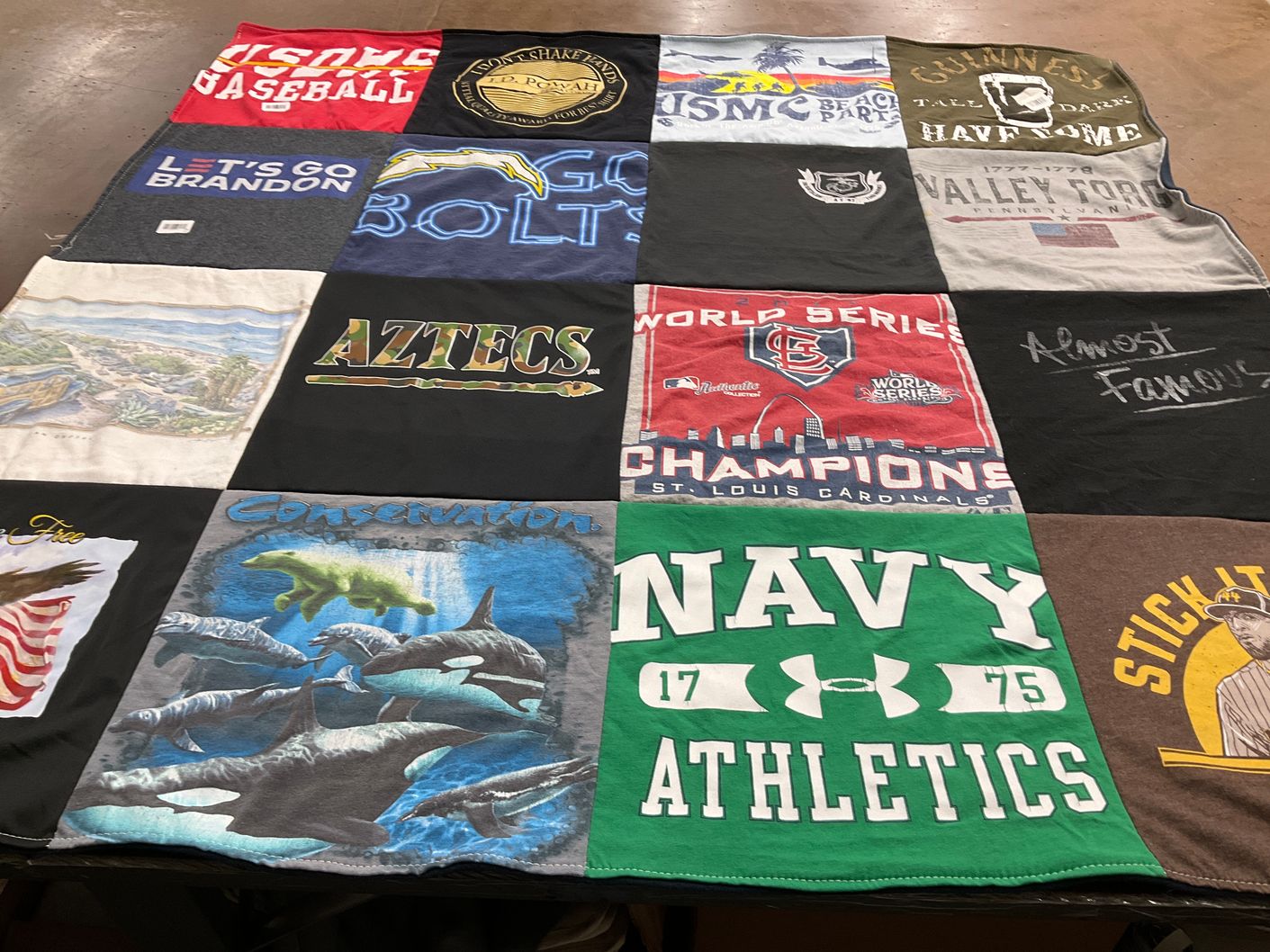 T-shirt quilt featuring st. louis cardinals by Laurence from CA