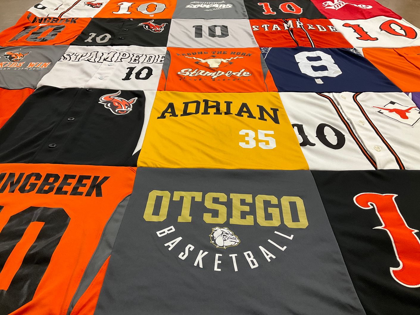 T-shirt quilt from otsego high school by Todd from MI