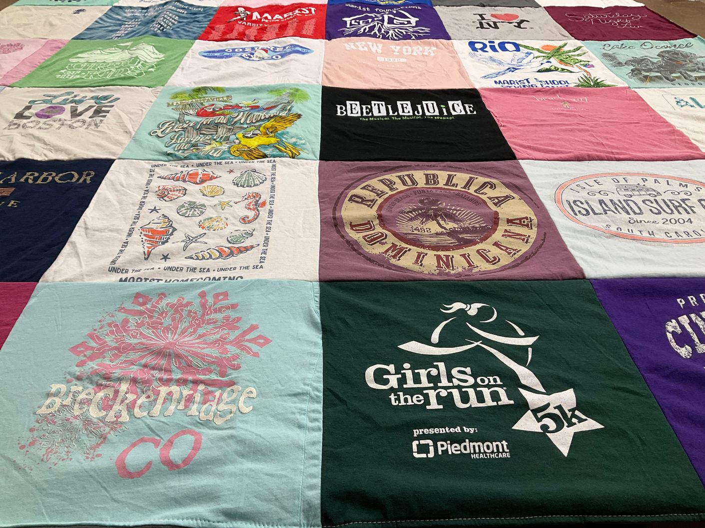 T-shirt quilt from marist school by Kristi from GA