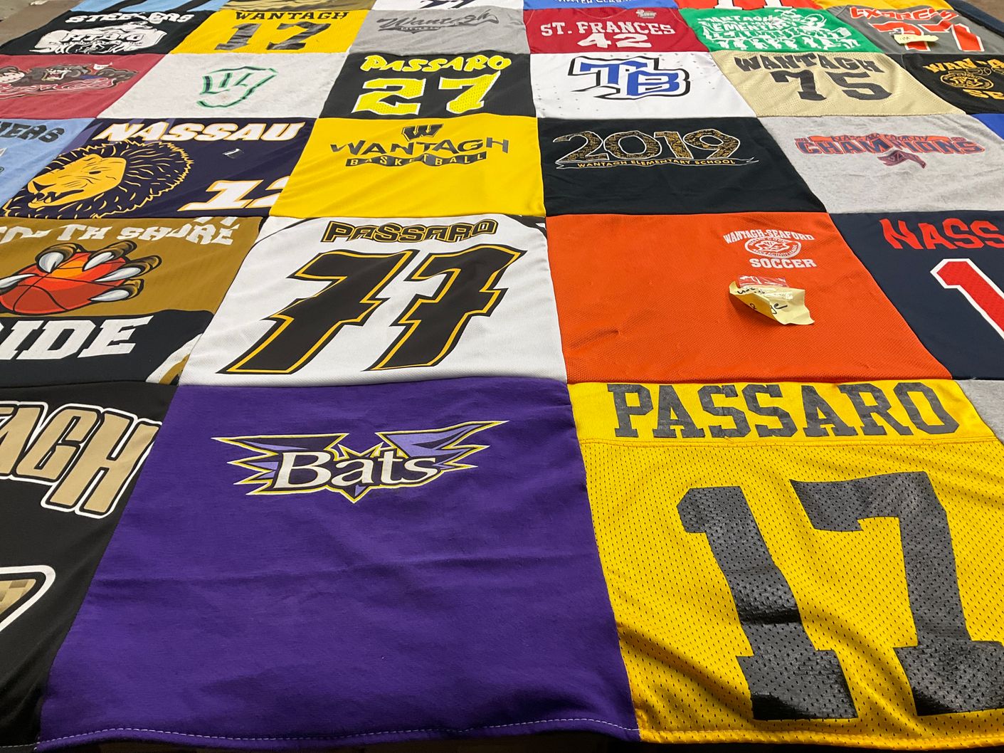 T-shirt quilt featuring wantagh high school basketball, wantagh high school soccer by Ginamarie from NY