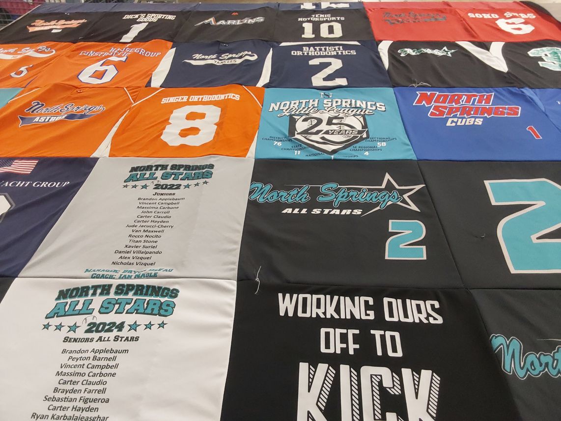 T-shirt quilt featuring north springs all stars by Sean from FL