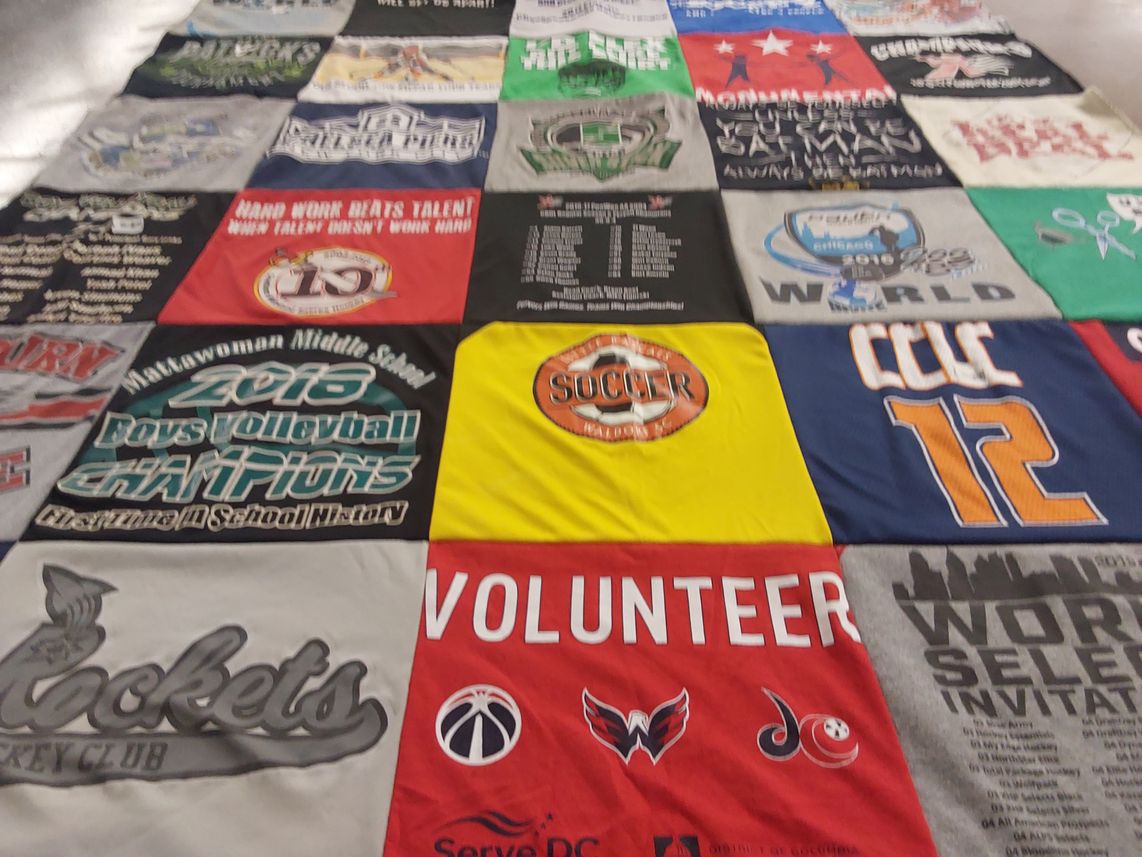 T-shirt quilt featuring rockets, washington capitals by Monifa from MD