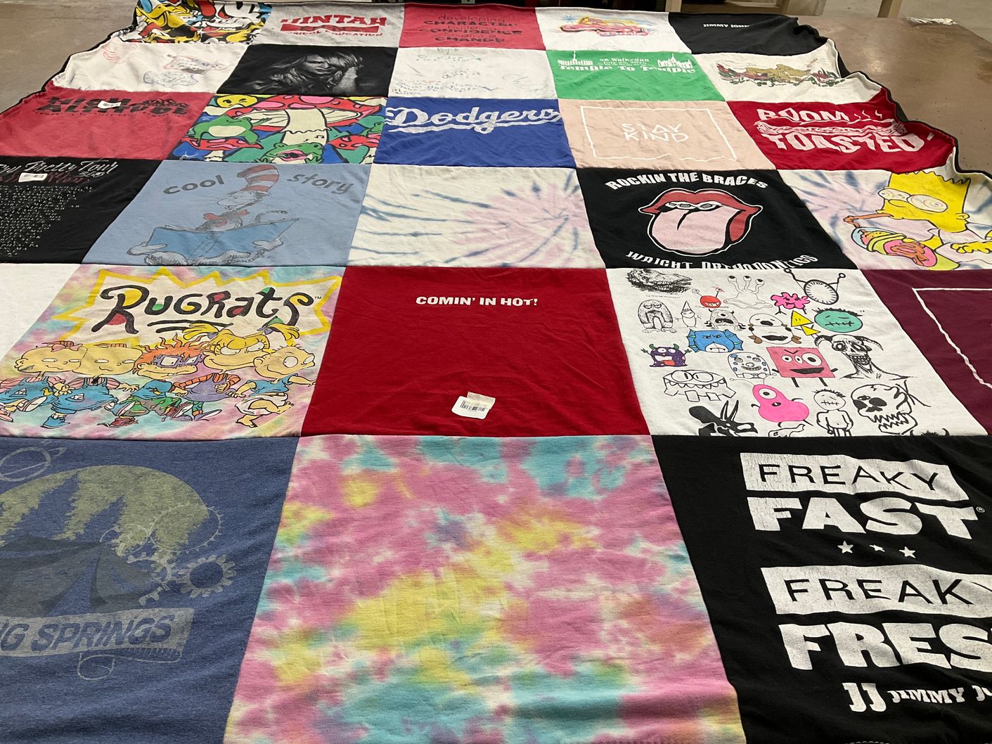 T-shirt quilt featuring los angeles dodgers by Sara from UT