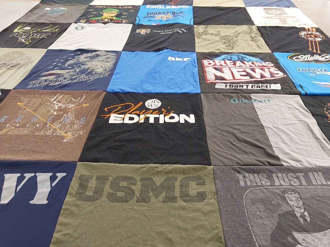 T-shirt quilt from ivy league university by Amanda from MI
