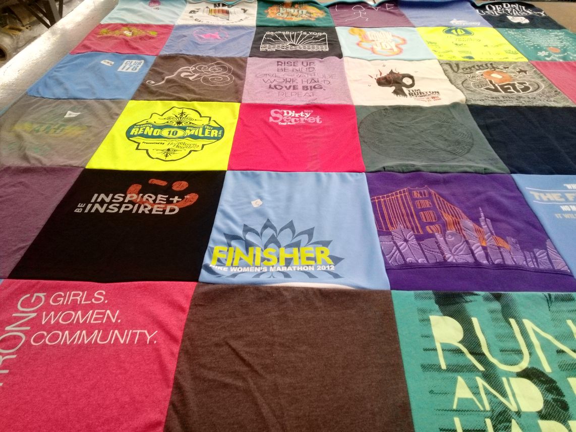 T-shirt quilt from university of nevada reno by Heidi from CA