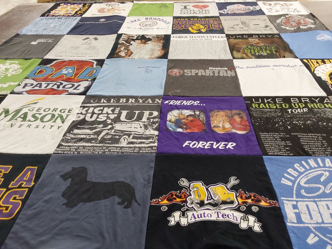 T-shirt quilt from george mason university by Lauren from VA