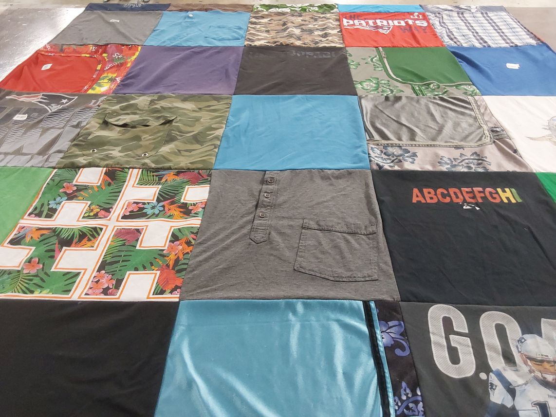 T-shirt quilt featuring new england patriots by Carol from WA