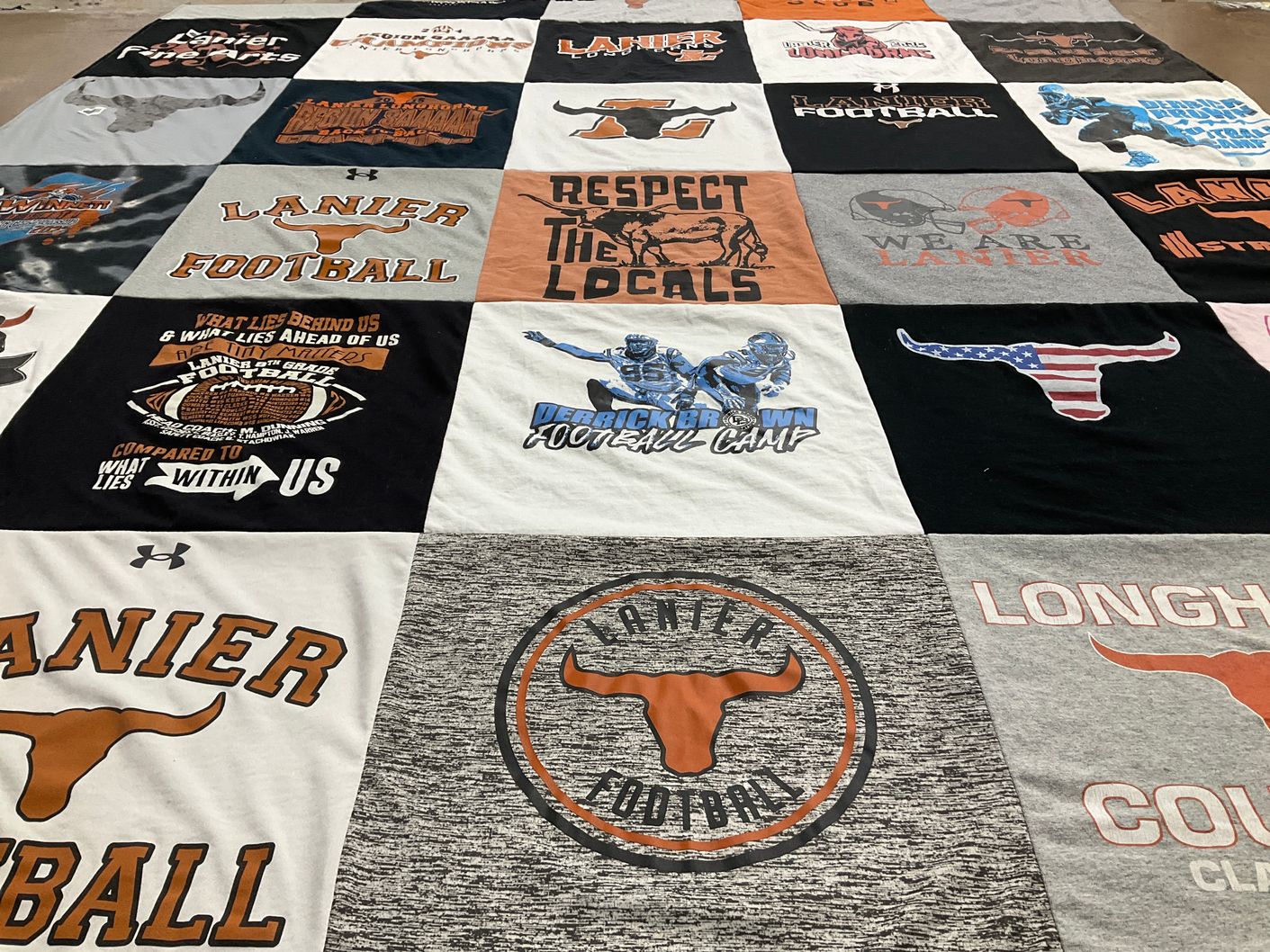 T-shirt quilt featuring lanier football by Meredith from GA