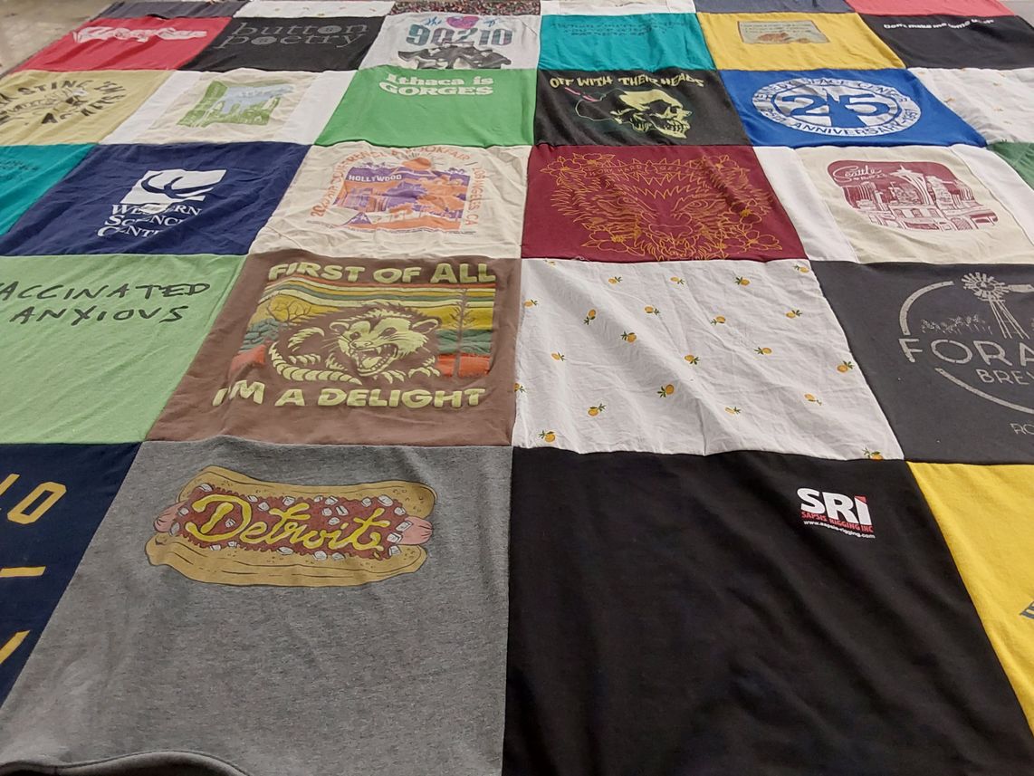 T-shirt quilt from western science college by Christina from GA