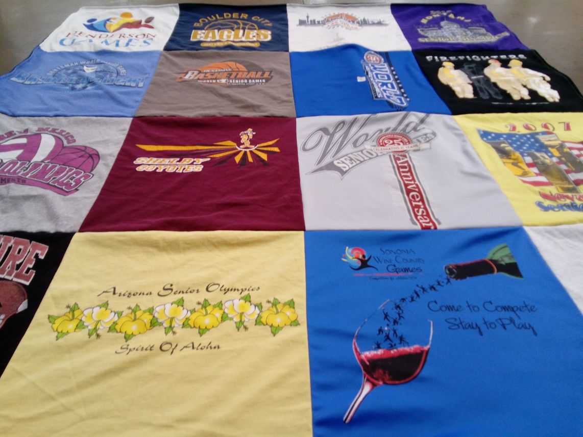 T-shirt quilt from henderson eagles, shelby coyotes by Jerry from NV