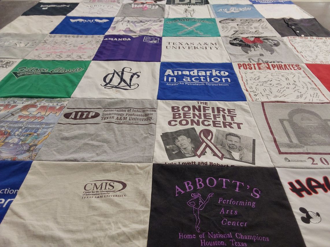 T-shirt quilt from texas a&m university by Dora from TX