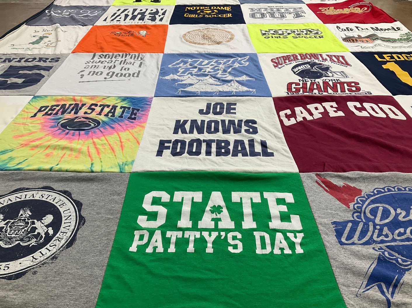 T-shirt quilt featuring new york giants by Caitlin from WI