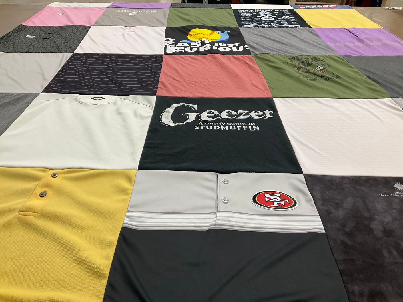T-shirt quilt featuring san francisco 49ers by Kristi from MT