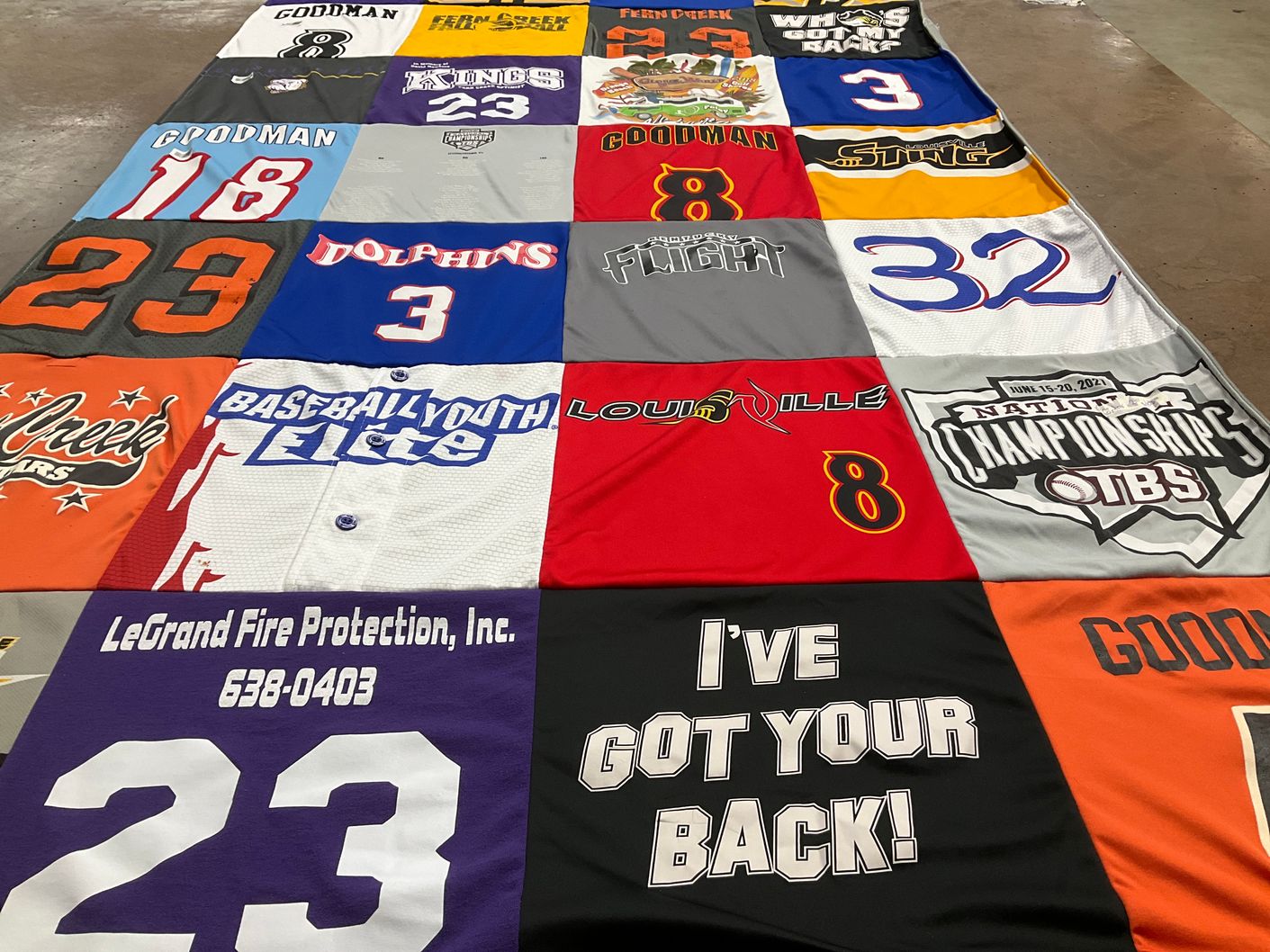 T-shirt quilt from louisville university by Holly from KY