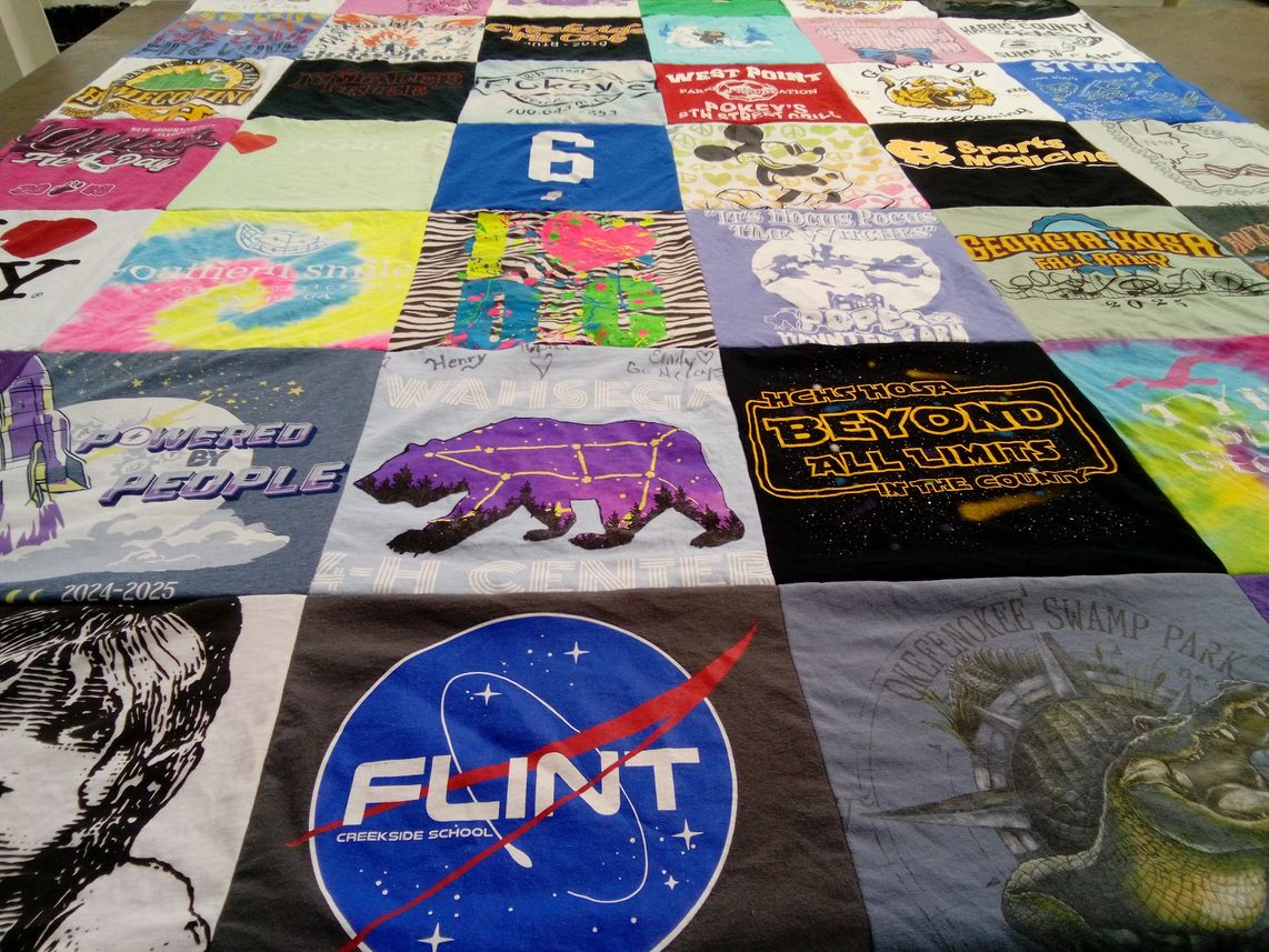 T-shirt quilt from creekside school by Lauren  from GA