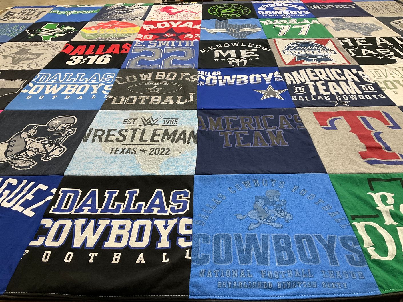T-shirt quilt featuring dallas cowboys football by Ashley from TX