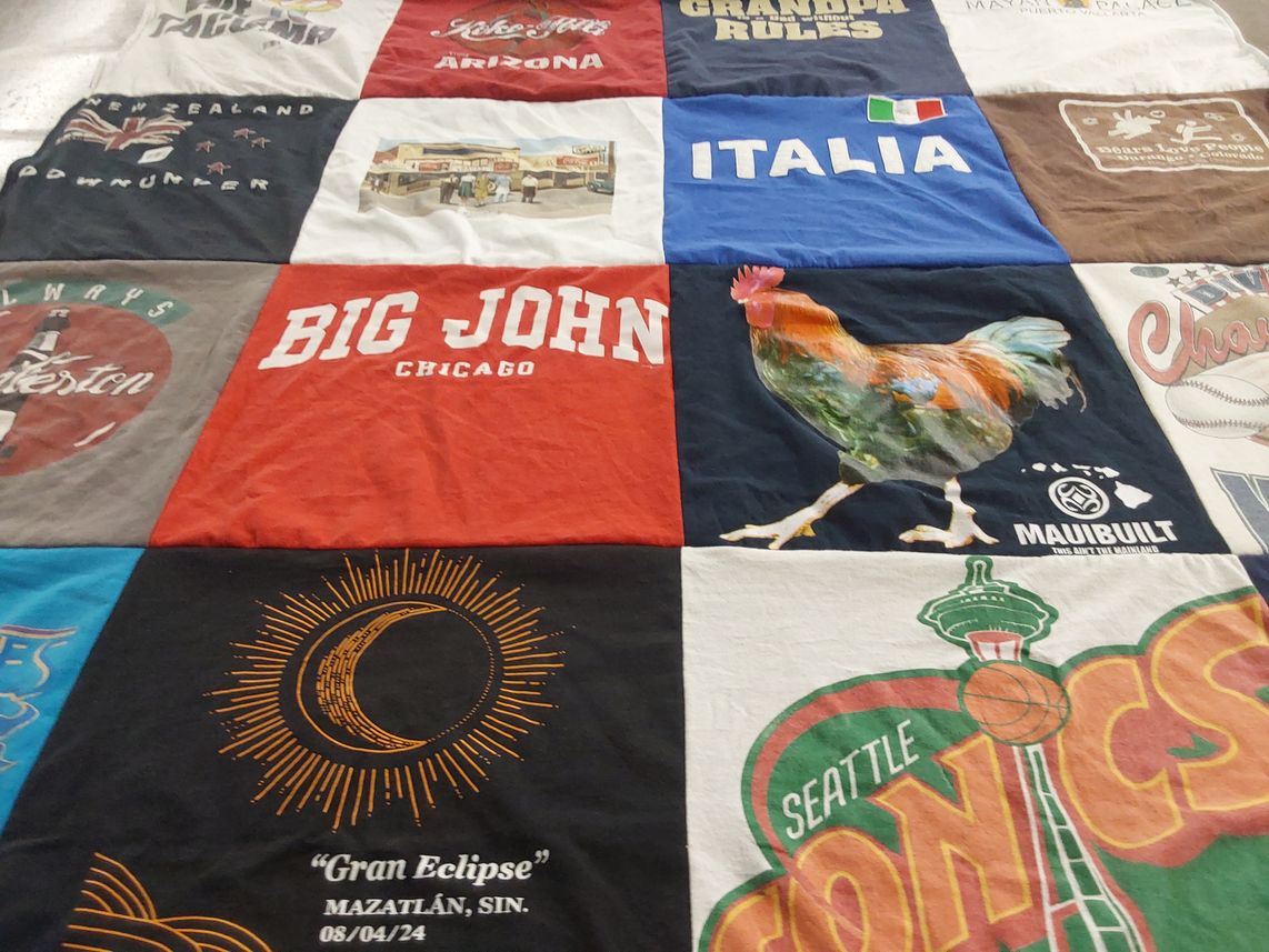 T-shirt quilt featuring seattle sonics by John from WA