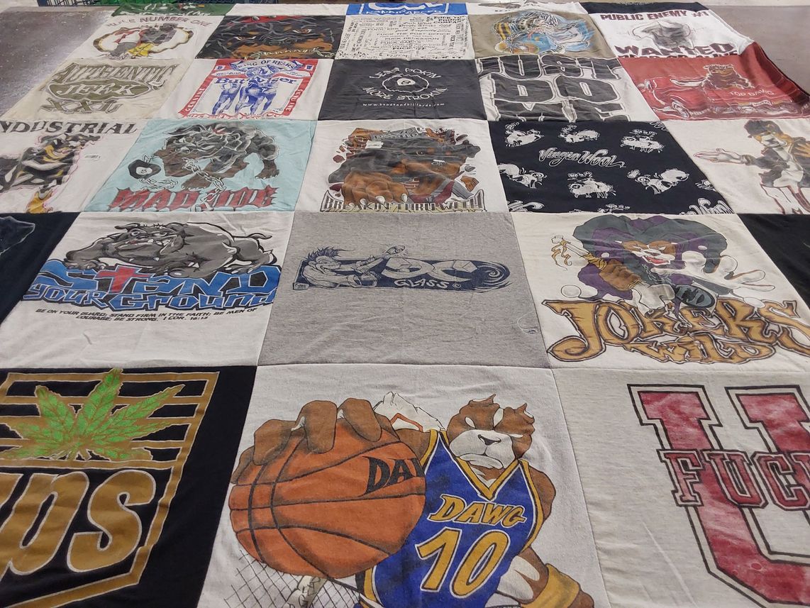 T-shirt quilt featuring dawg by Dave from OR