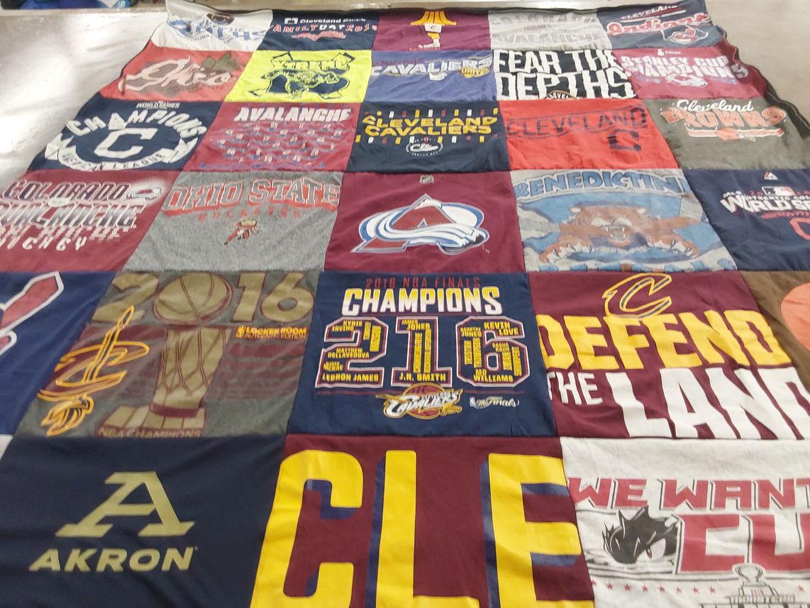 T-shirt quilt featuring cleveland cavaliers by Teresa from OH