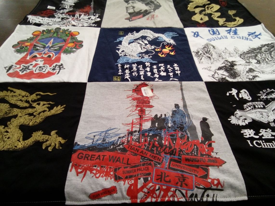 T-shirt quilt from beijing university by Randall from ID