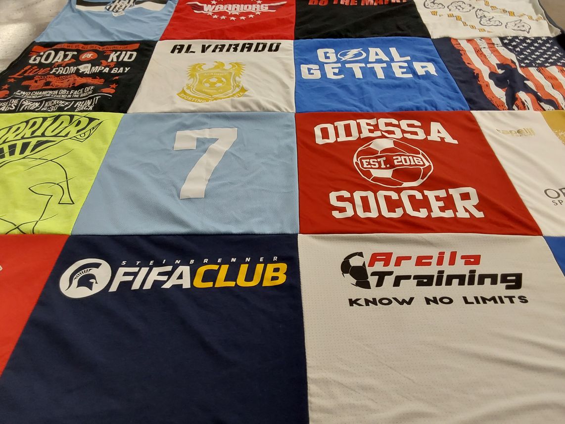 T-shirt quilt from steinbrenner high school by Tennille from FL