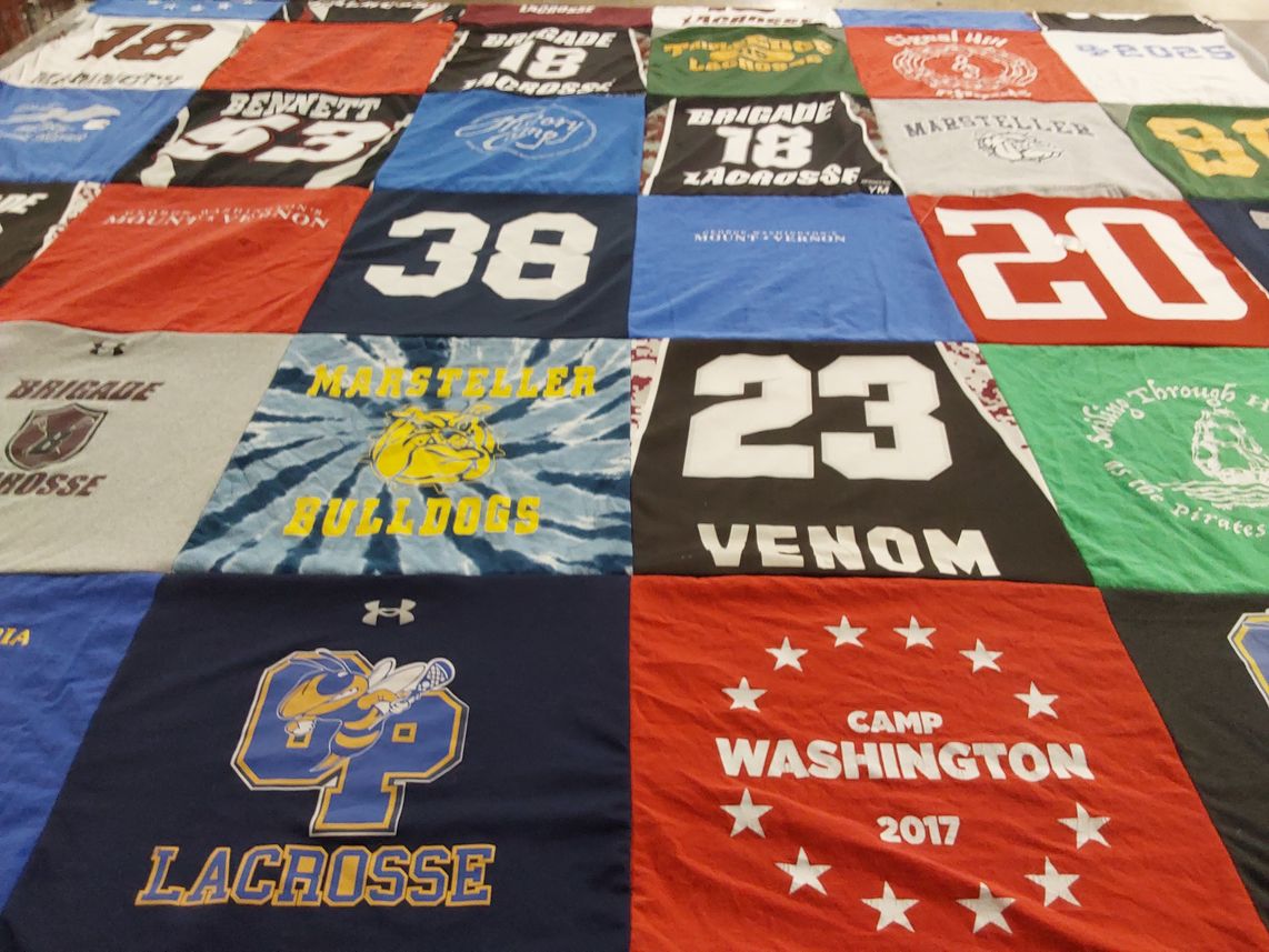 T-shirt quilt featuring brigaade lacrosse, op lacrosse by SHANNON from VA
