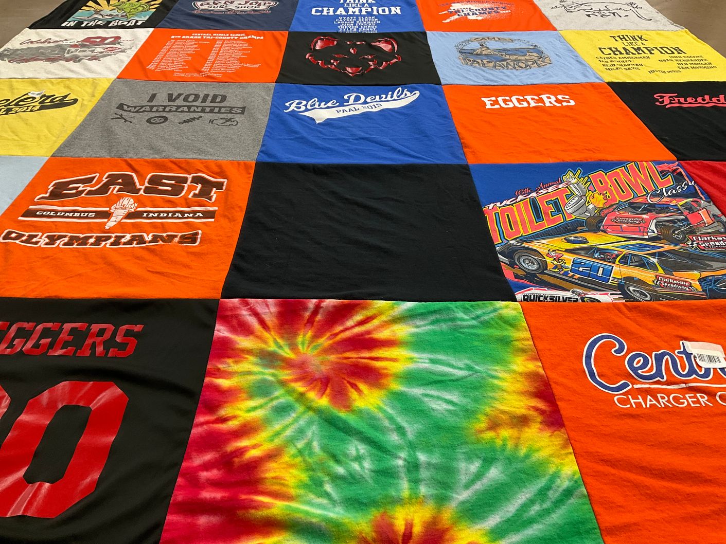 T-shirt quilt from east columbus high school by Jennifer from IN