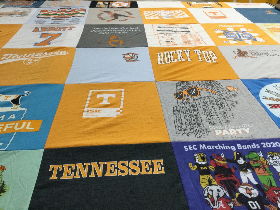 T-shirt quilt from university of tennessee by Thomas from TN