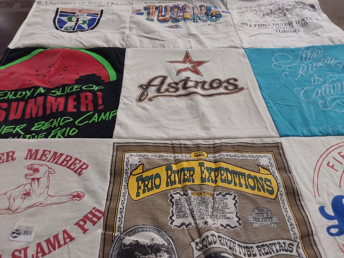 T-shirt quilt from the university of texas at houston by Isabella from TX