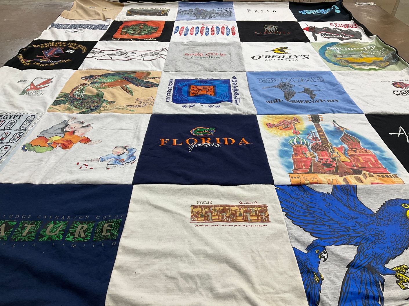 T-shirt quilt from university of florida by Suzanne from CA
