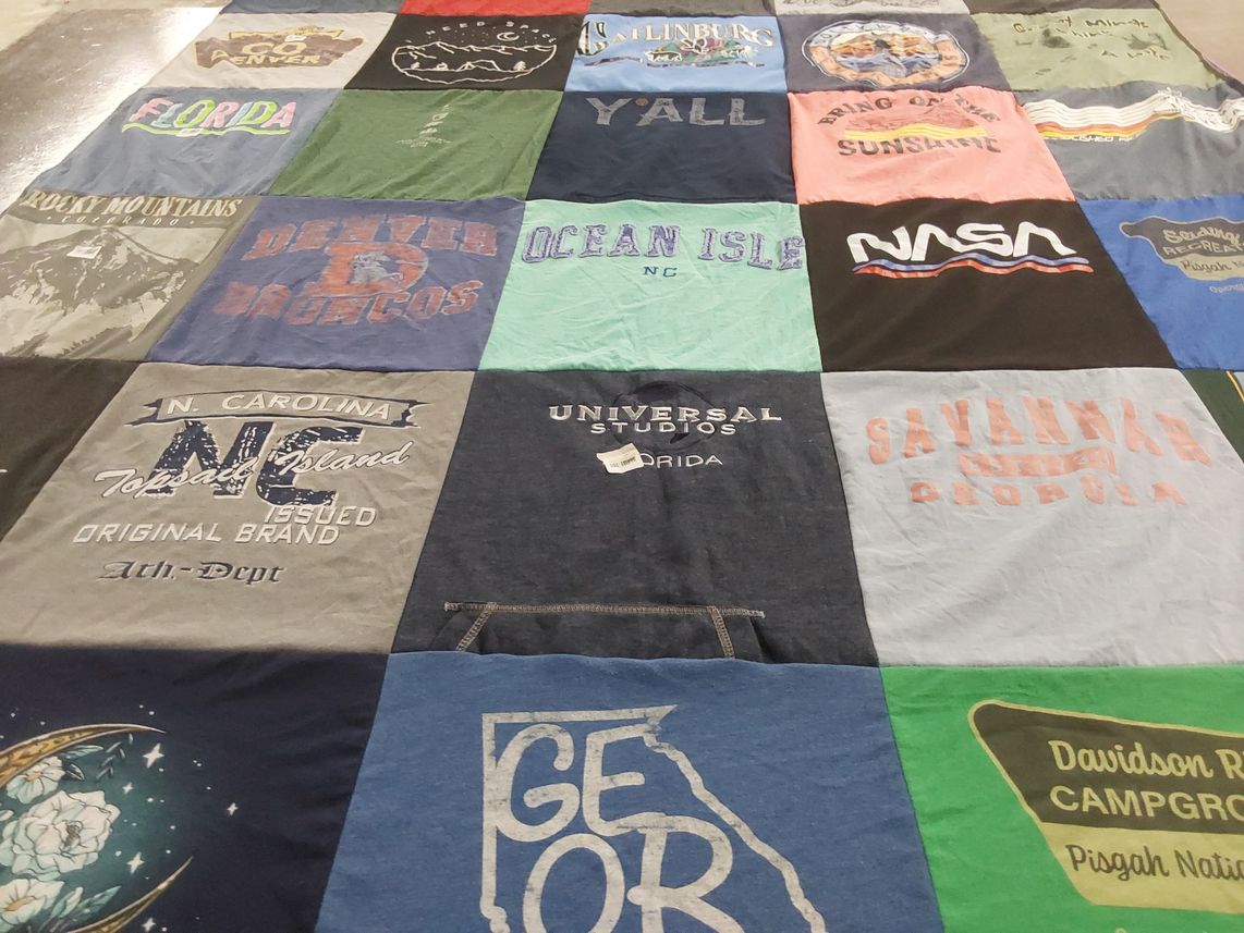 T-shirt quilt featuring denver broncos by Ashley from CO