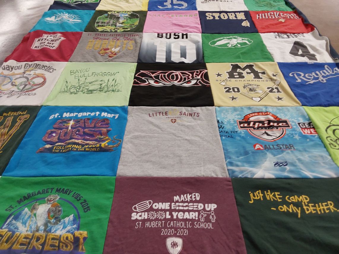 T-shirt quilt featuring lake state university, huskers by Jeff from MN