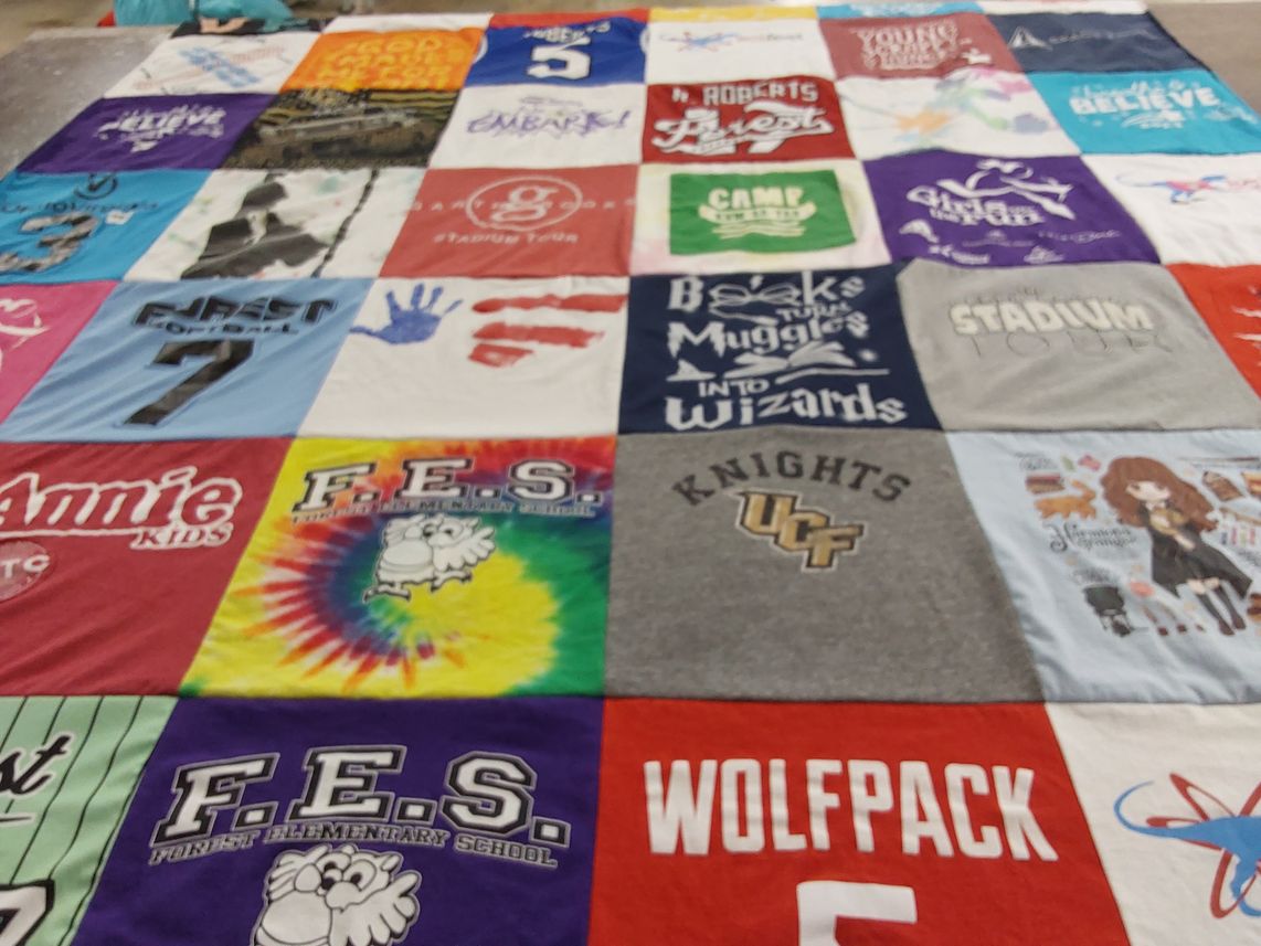 T-shirt quilt featuring university of central florida knights by Terri from VA