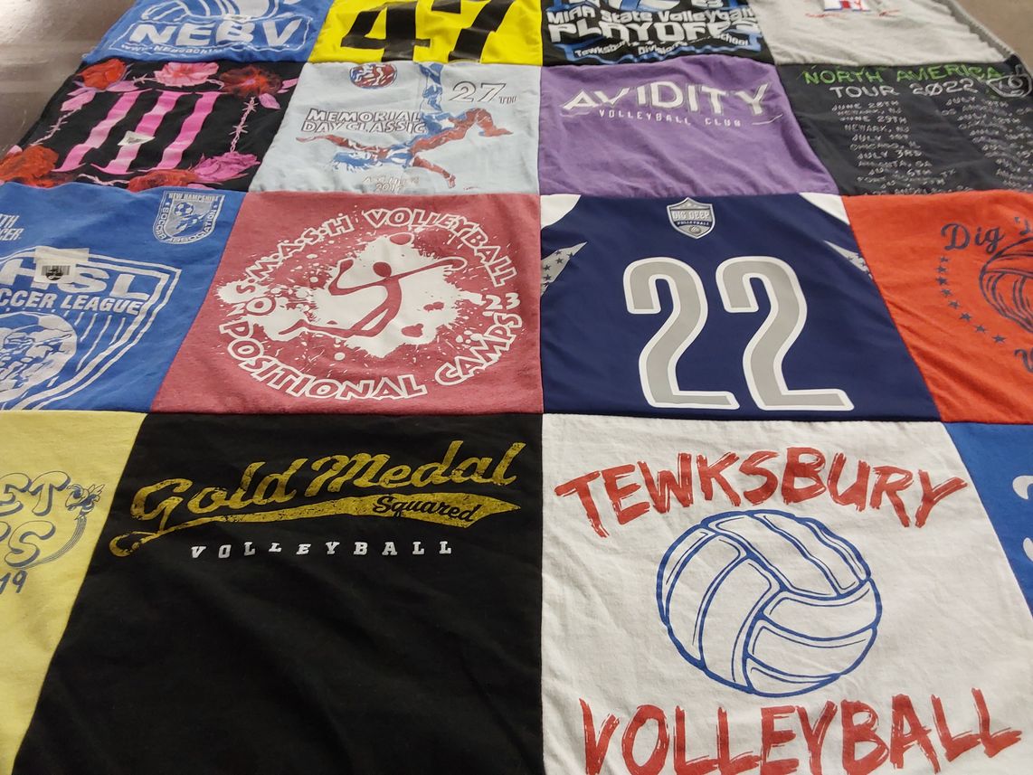 T-shirt quilt from tewksbury volleyball by Kimberly from MA