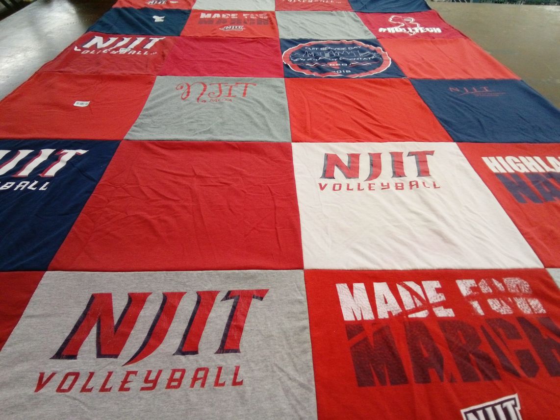 T-shirt quilt featuring new jersey institute of technology volleyball by Heidi  from CO