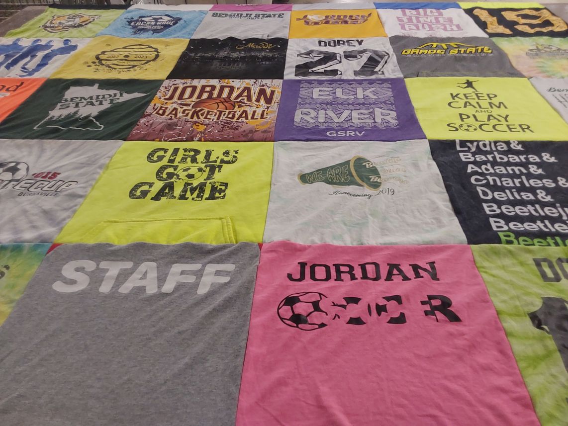 T-shirt quilt featuring jordan soccer by Abigail from MN