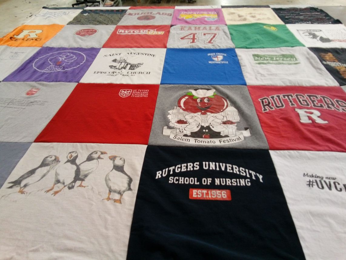 T-shirt quilt from rutgers university by Catherine from NJ