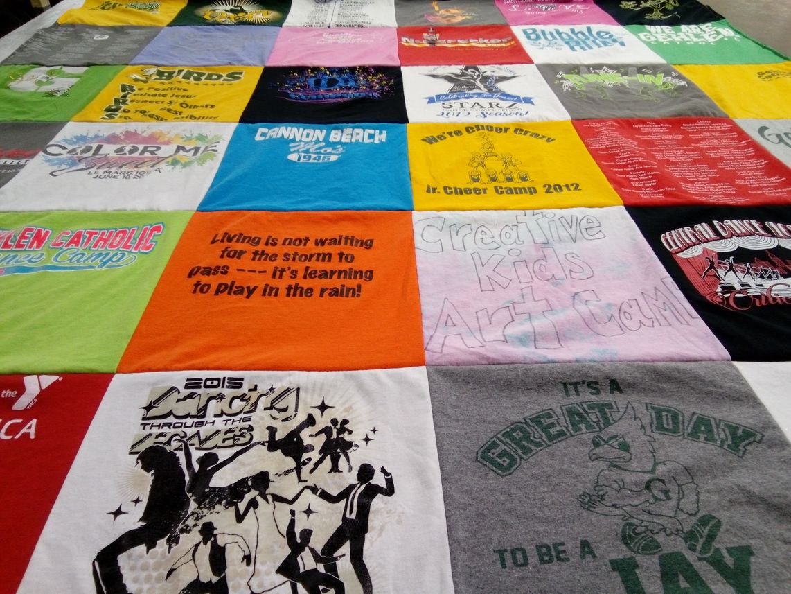T-shirt quilt featuring unknown by Tara from IA