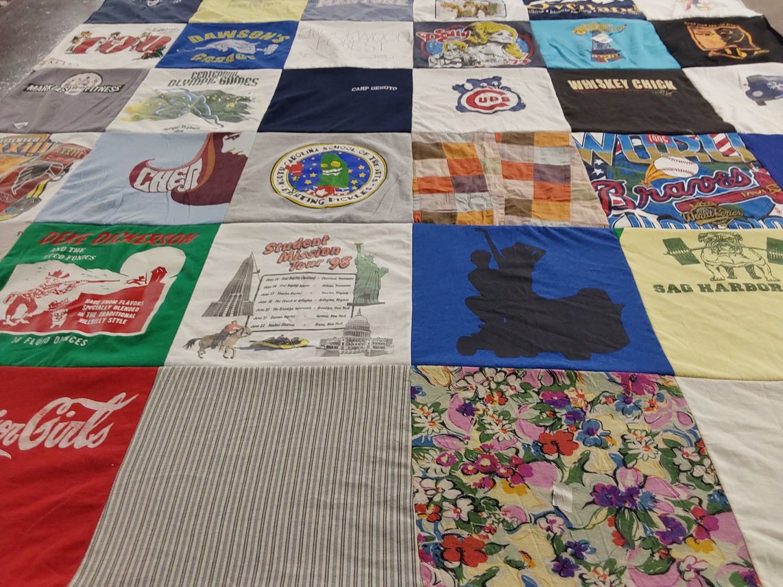 T-shirt quilt with outdoor activities, events themes by Adam from OH